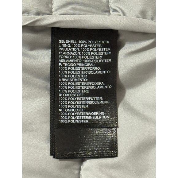 The North Face Gray Herringbone Puffer Vest, Size L - Picture 8 of 8